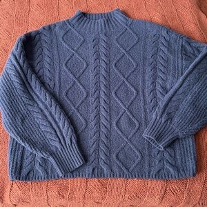 Old Navy Navy Blue Cable Knit Sweater
